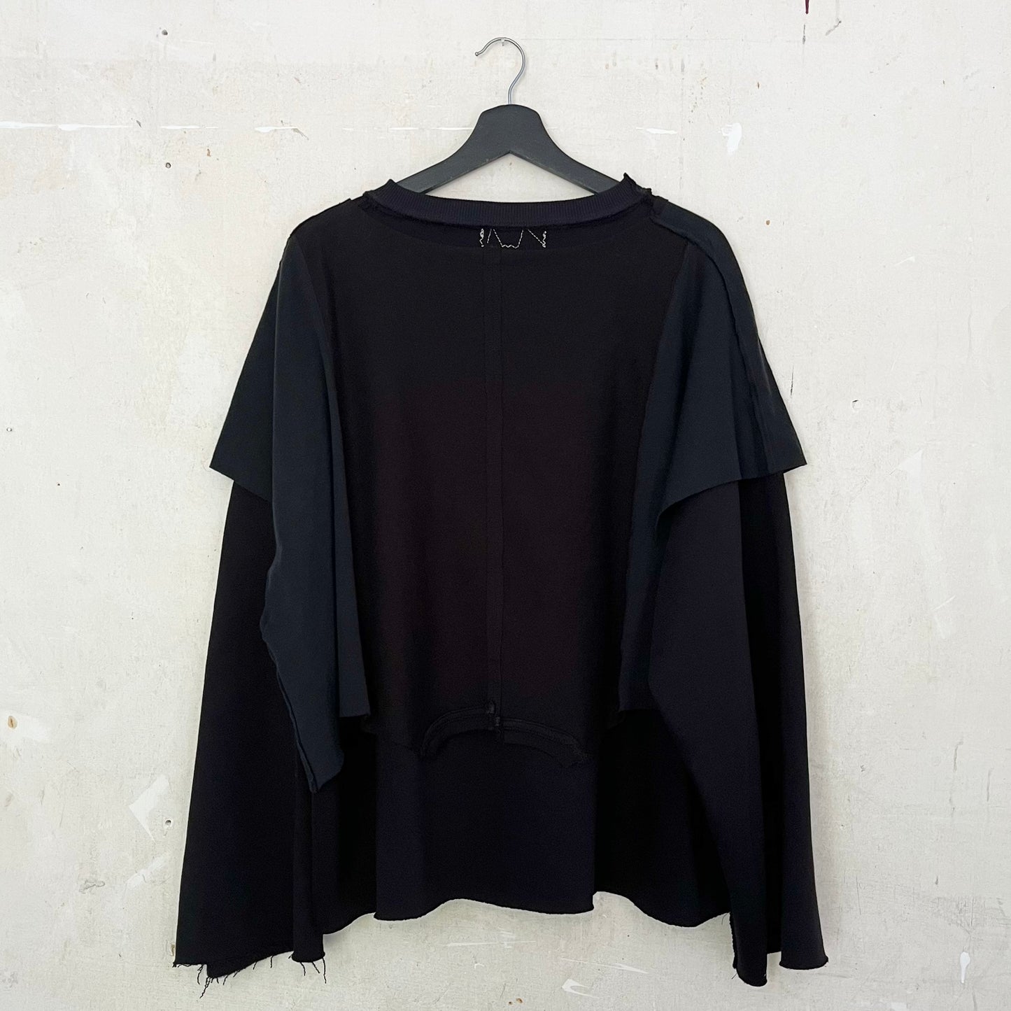 upcycled layered sweater