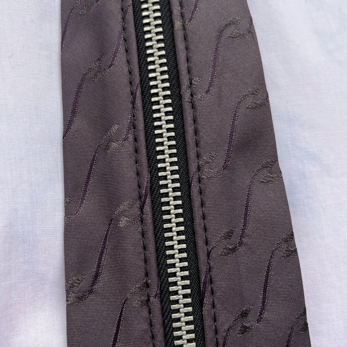 upcycled shirt & tie purple