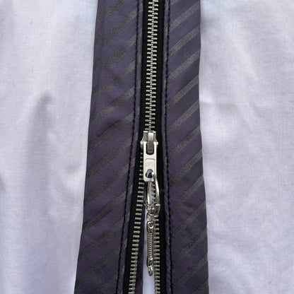 upcycled shirt & tie purple grey