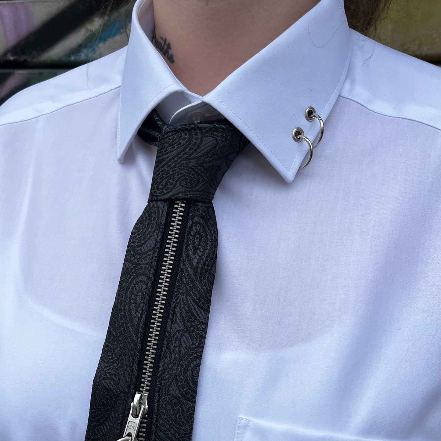 upcycled shirt & tie blue/dark blue