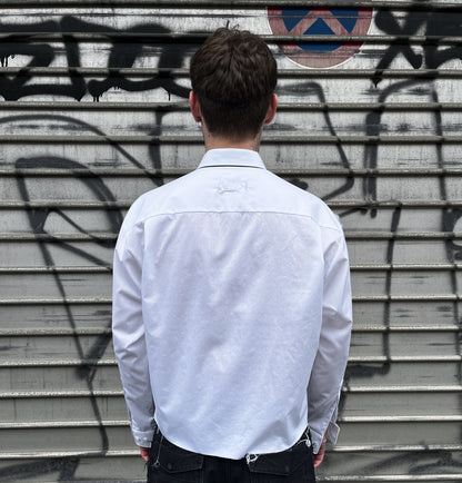 upcycled shirt & tie black