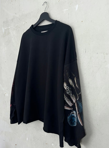 upcycled t-shirt longsleeve