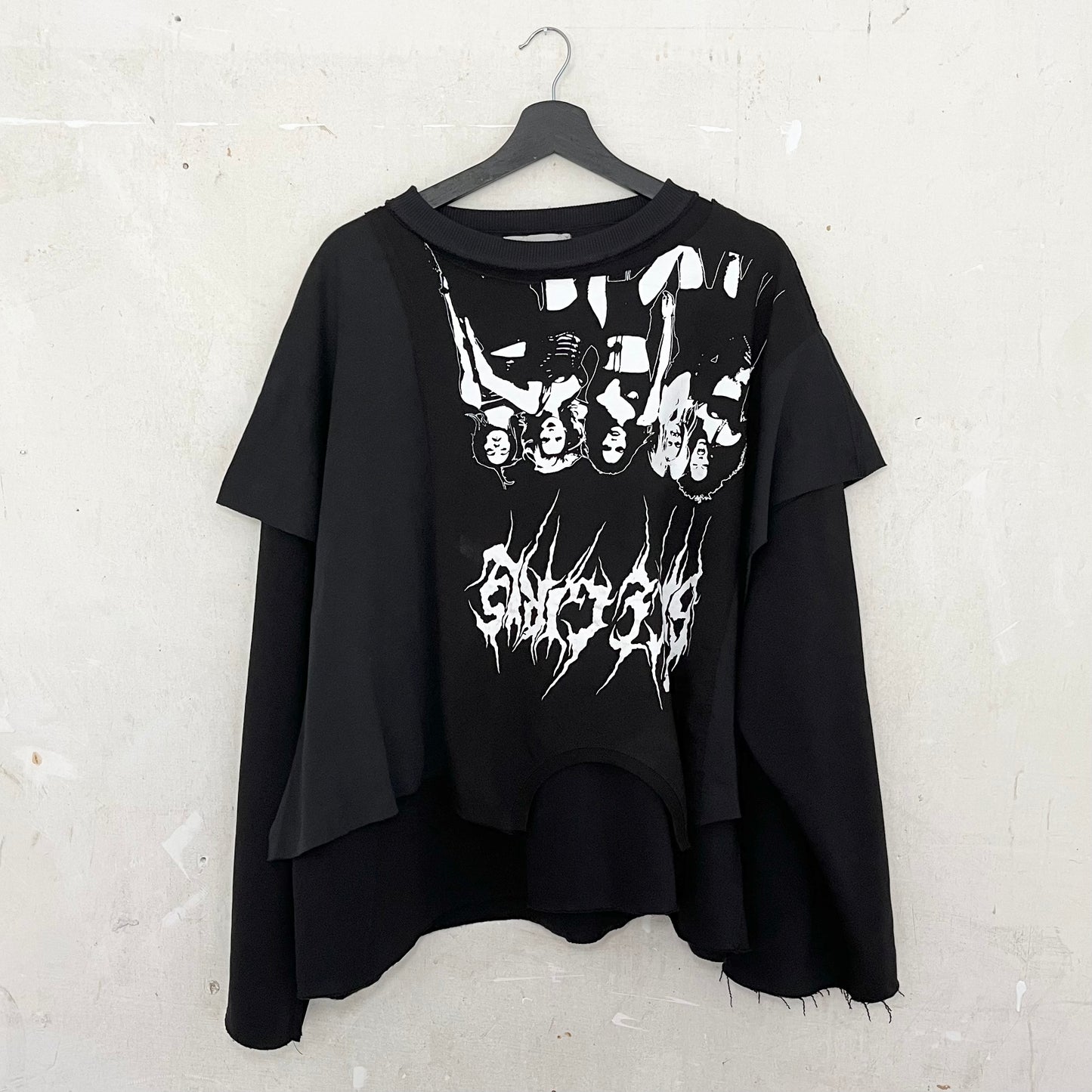 upcycled layered sweater