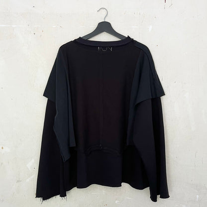 upcycled layered sweater