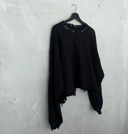 deconstructed longsleeve cropped