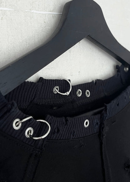 deconstructed longsleeve cropped