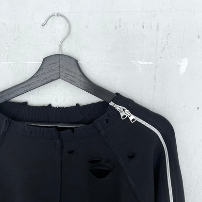 deconstructed longsleeve zip