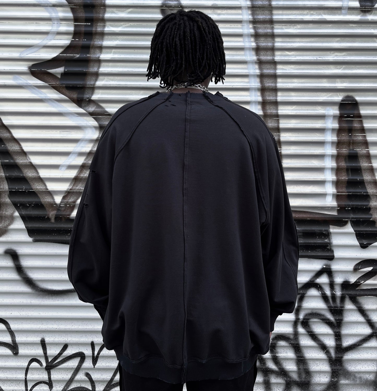 deconstructed longsleeve zip