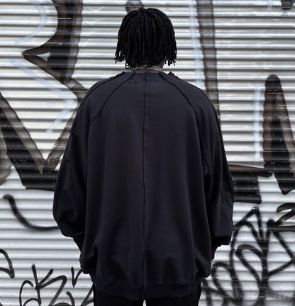 deconstructed longsleeve zip
