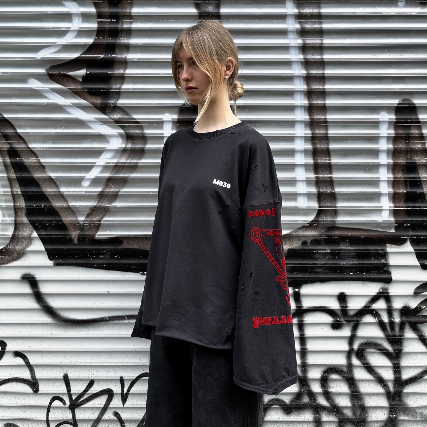 upcycled t-shirt longsleeve