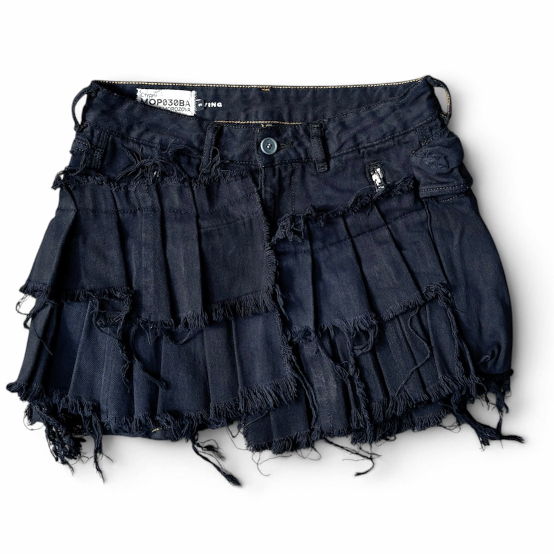 upcycled denim skirt