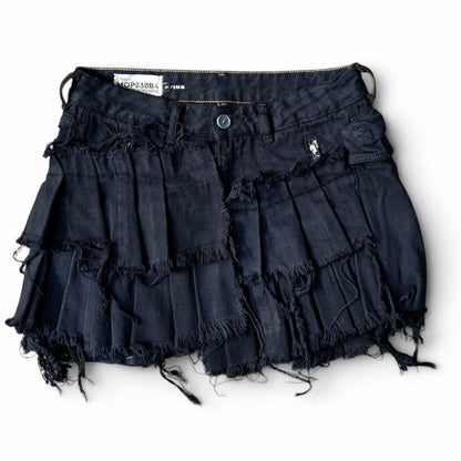 upcycled denim skirt