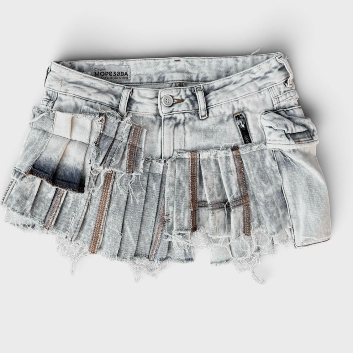 upcycled denim skirt