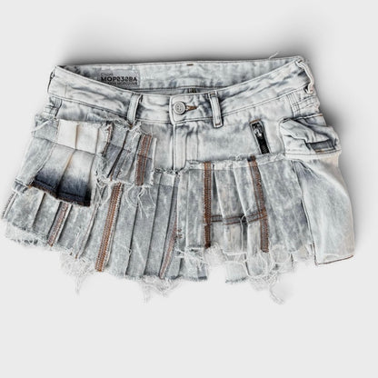 upcycled denim skirt