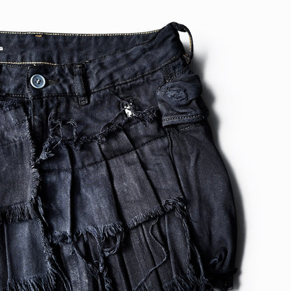 upcycled denim skirt