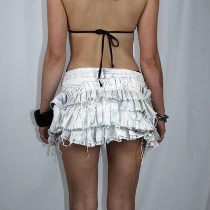 upcycled denim skirt